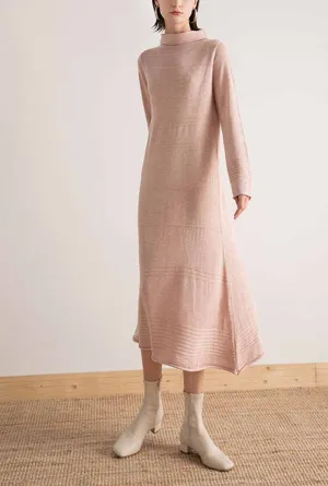 Turtleneck Long Sleeved Sweater Maxi Dress