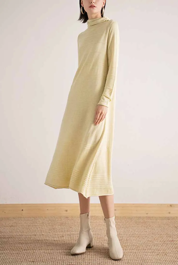 Turtleneck Long Sleeved Sweater Maxi Dress
