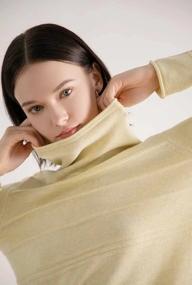 Turtleneck Long Sleeved Sweater Maxi Dress
