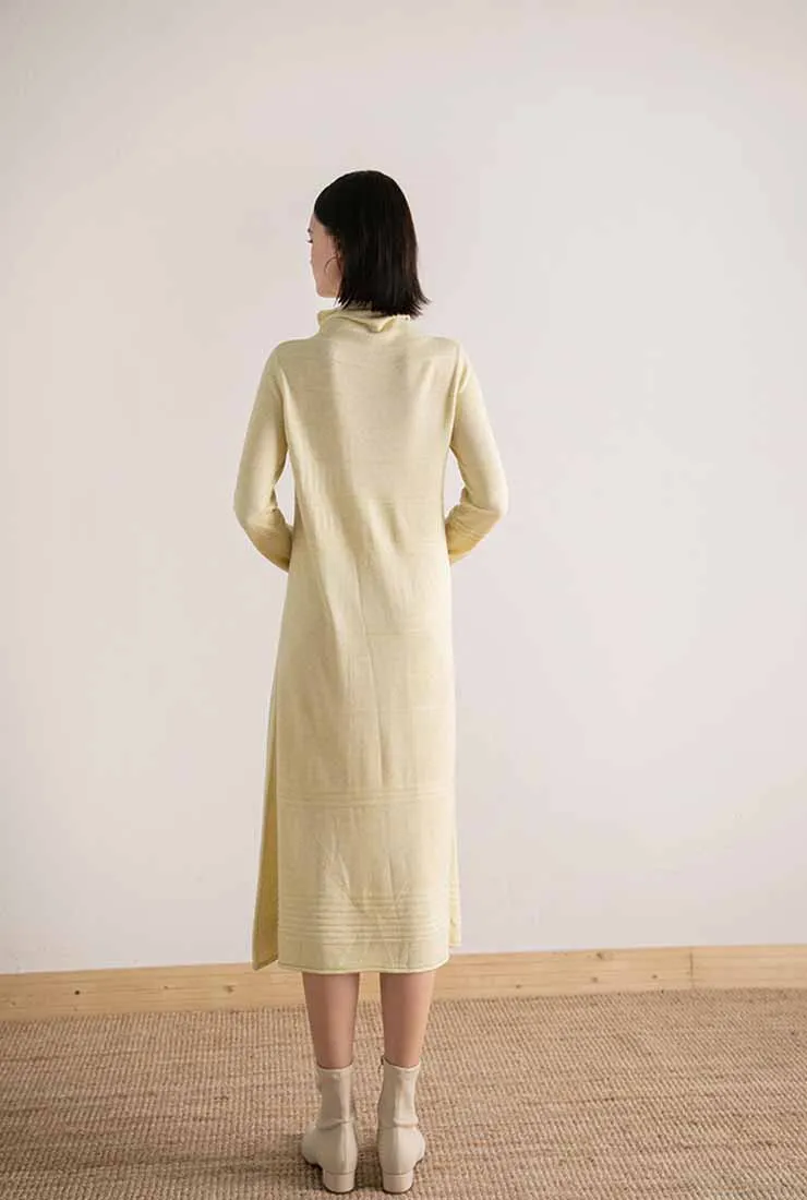 Turtleneck Long Sleeved Sweater Maxi Dress