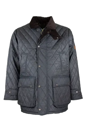 W27 - Men's Aarhus Quilted Wax Coat - NAVY