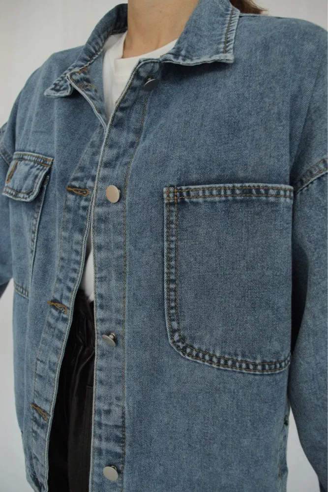 Women's Denim Jacket | Women Denim Coat | Women’s Jean Jacket | Blue Denim Jacket | Blue Jean Jacket | Casual Jean Coat | Jacket for Women