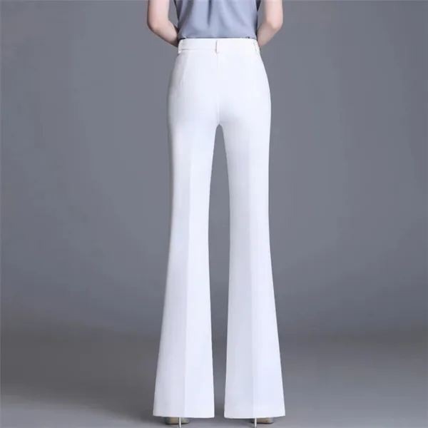 Women's Elegant Tight Fit High Waisted Flared Trousers | Ideal for All Seasons